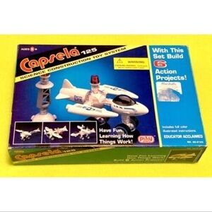 Playtech Capsela 125 Science Construction Toy System 80-9125 6 action projects